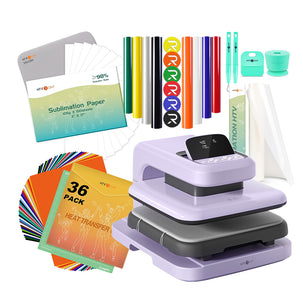HTVRONT Auto Heat Press 2+HTV & Sublimation Essential Bundle