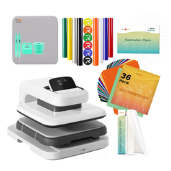 HTVRONT Auto Heat Press 2+HTV & Sublimation Essential Bundle