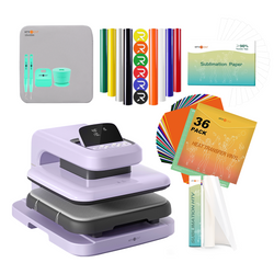 HTVRONT Auto Heat Press 2+HTV & Sublimation Essential Bundle