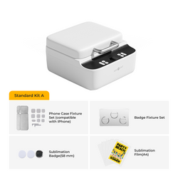HTVRONT H17 Phone Case Heat Press Standard Kit (Included Fixture Set x 1, Sublimation Film(A4) x 5, Sublimation Badge(58 mm) x 3, Tools)