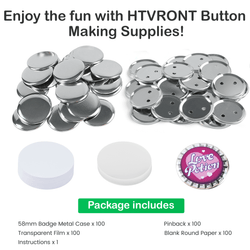 400 Pcs Metal Blank Button Supplies 58mm/2.25 inch