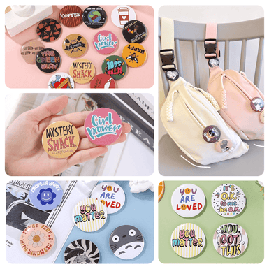 400 Pcs Metal Blank Button Supplies 58mm/2.25 inch