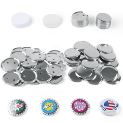 400 Pcs Metal Blank Button Supplies 58mm/2.25 inch