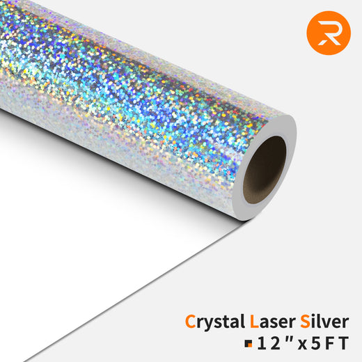 Crystal Holographic Heat Transfer Vinyl Roll - 12"x5 Ft (7 Colors) [Clearance Sale]