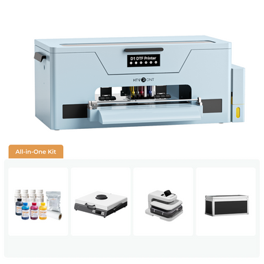 HTVRONT D1 DTF Printer, Certified Refurbished, All-in-One Kit - Bubble Blue