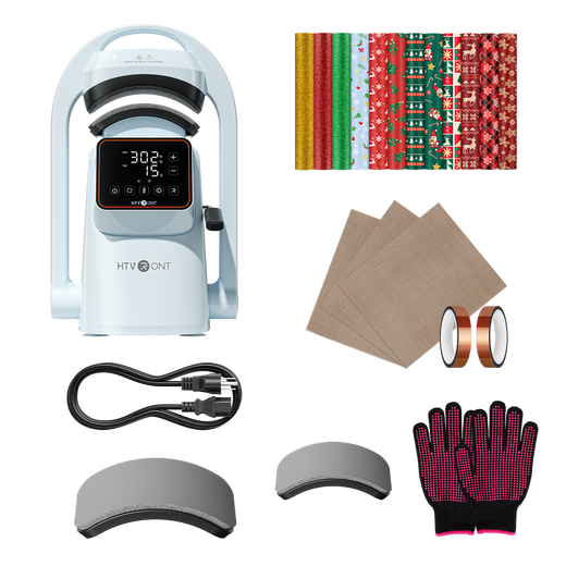HTVRONT A300 Auto Hat Heat Press, Beginner Kit