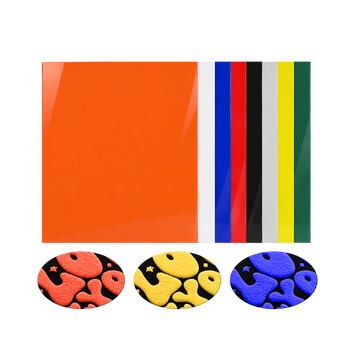Multicolor Puff Vinyl Heat Transfer Vinyl - 8 Sheets Assorted Colors （12“x10"）