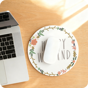 The H10 Portable Heat Press can be used to design mouse pads.