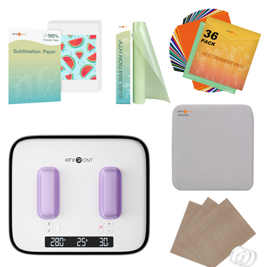 HTVRONT H10 12x10in Heat Press, Ultimate Premium Kit - Lavender Purple