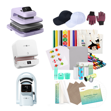 [All-in-One Kit]HTVRONT  Auto Heat Press 2+Tumbler press+a300 auto Hat Press+All in One Bundle