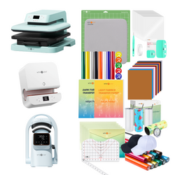 [All-in-One Kit]HTVRONT Auto Heat Press 15"x15"+Tumbler Press+a300 auto Hat Press Machine+All in Bundle