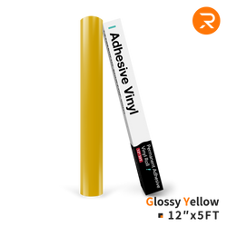 Permanent Adhesive Vinyl Roll - 12"x5 Ft Glossy Yellow