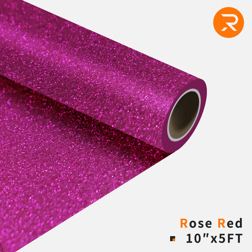 A-SUB Glitter HTV Vinyl Rolls Heat Transfer Vinyl 12 x 8ft HTV Vinyl for  Shirts, Rouge Pink Glitter Iron on Vinyl for Cricut & Cameo - Easy to Cut &  Weed for
