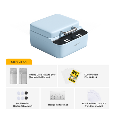 HTVRONT H17 Phone Case Heat Press, Start-up Kit - Bubble Blue