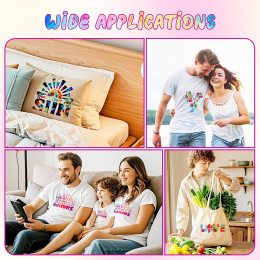 Tie-Dye Patterned Heat Transfer Vinyl Bundle - 12"x10" 10 Sheets