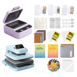 HTVRONT Auto Heat Press 2 - 15"x15" + H17 Phone Case Heat Press Machine + Suppiles