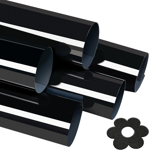 Craftables Black Puff Iron on Vinyl 25 ft. Roll | Expanding 3D Heat  Transfer Vinyl for Fabrics