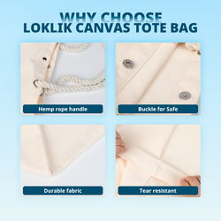 Sublimation Canvas Tote Bag Blank - 1 Pack