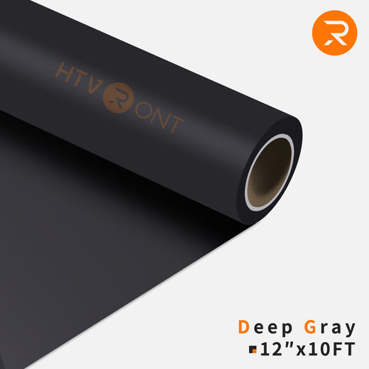 Xinart Black Iron on Vinyl Roll 12x5ft Heat Transfer Vinyl for Shirts,  Black HTV Vinyl Iron on Vinyl Easy to Cut & Weed for Heat Vinyl