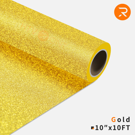  Gold Glitter HTV Heat Transfer Vinyl 10×10ft Rolls Iron on  Vinyl for Cricut & Heat Press Machine DIY Fabrics T-Shirts : Arts, Crafts &  Sewing
