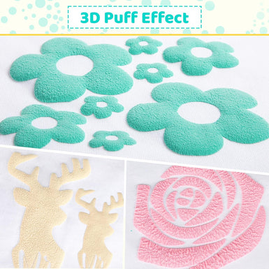 3D Puff Heat Transfer Vinyl for T-Shirt - 10" x 6ft （8 Colors）