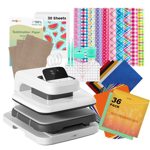 [Father's Day Best Deal] HTVRONT Auto Heat Press 2+Great Value Bundle