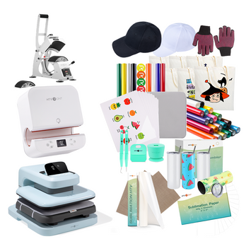[All in one kit]HTVRONT Auto heat press 2+Tumbler press+Manual Hat Press+All in One Bundle