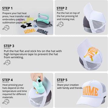 Polyester Trucker Cap Sublimation Blanks - 10PCS