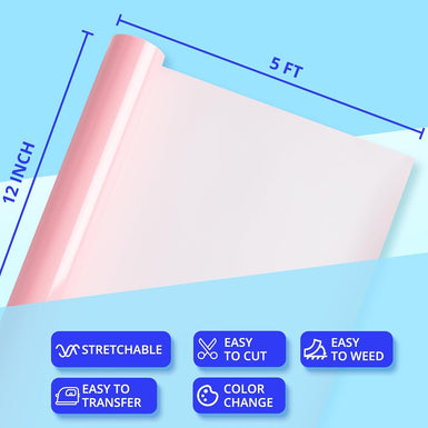 UV Color Changing Heat Transfer Vinyl - 12" x 5ft