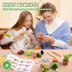 Complete Plants Crochet Kits with Stitch for Beginners