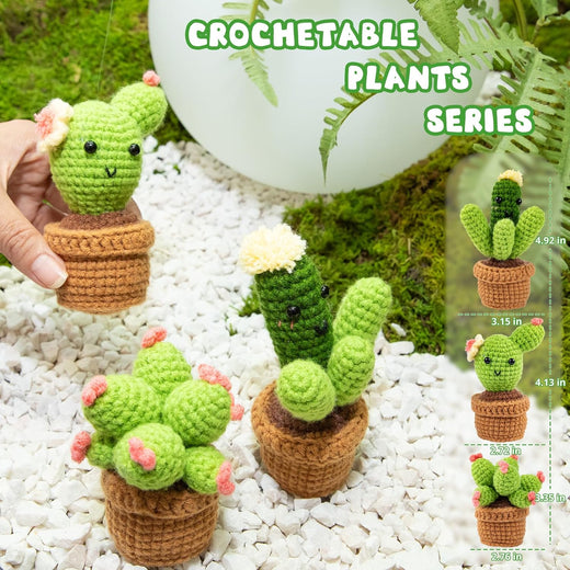 Complete Plants Crochet Kits with Stitch for Beginners
