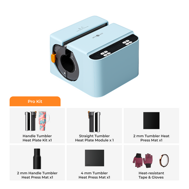 HTVRONT A200 Auto Tumbler Heat Press, Pro Kit - Bubble Blue