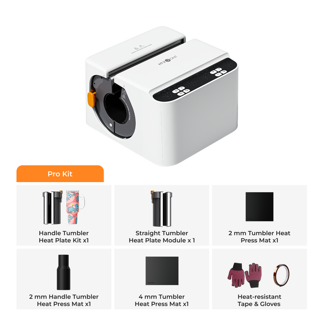 White tumbler heat press machine - Pro Kit