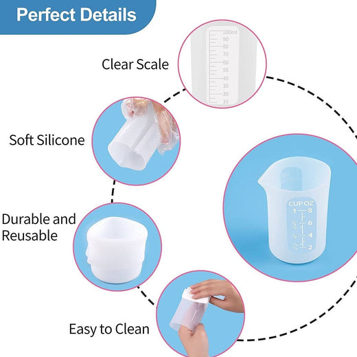 Precise Scale Silicone Resin Mixing Cups - Mixing Resin Kit – HTVRONT