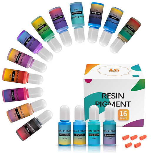 Epoxy Resin Pigment-16 Color Resin Chameleon Dye Liquid for Jewelry Ma –  HTVRONT