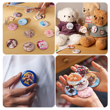 58mm Sublimation Badge - 51 pcs