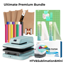 HTVRONT Auto Heat Press - 15" x 15"(2 colors), Standard Kit