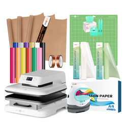 HTVRONT Auto Heat Press Machine for T Shirts 15x15 110V, Ultimate Premium Kit - Light Blue