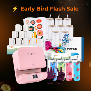 HTVRONT Auto Tumbler Heat Press Machine 120V, Premium Kit - Pink