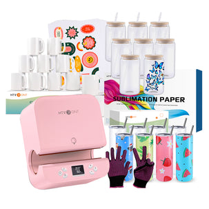 HTVRONT Auto Tumbler Heat Press Machine 120V, Premium Kit - Pink