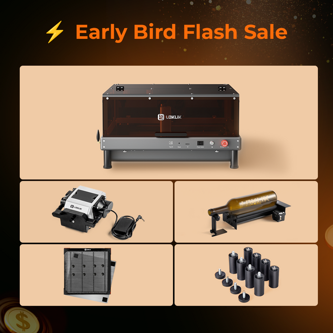 HTVRONT-LOKLiK iEngrave™- 10W Laser Engraver, All-in-one Kit （Shipping By 10th Jan.）