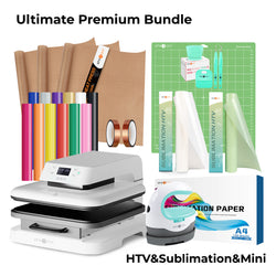 HTVRONT Auto Heat Press - 15" x 15"(2 colors), Standard Kit