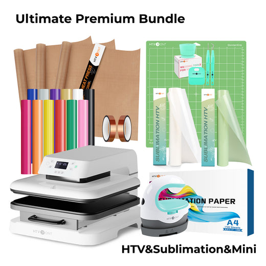 HTVRONT Auto Heat Press - 15" x 15"(2 colors), Standard Kit