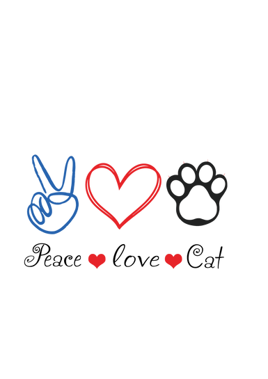 【MEMBER ONLY】HTVRONT Free SVG File for Download - Peace & Love & Cat