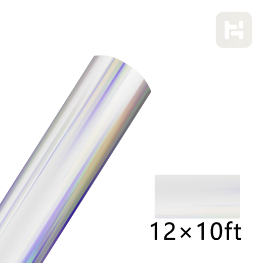 Hibro Vinyl Sheets Holographic Self Adhesive Vinyl Roll for Cricut, Decal,DIY Stickers Heat Thermal, Size: One size, Silver