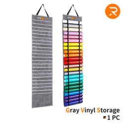 Gray Vinyl Roll Holder - Vinyl Roll Storage with 24 Compartments