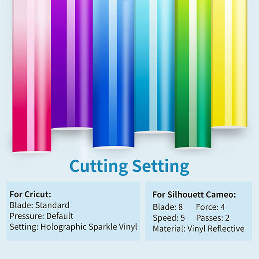 HTVRONT Color Changing Vinyl Permanent Adhesive Vinyl 8 Pack Cold