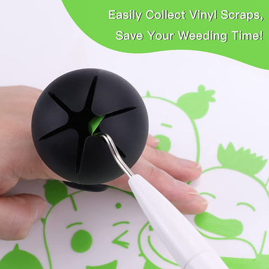 tweexy Craft Vinyl Weeding Scrap Collector Ring | Weeding Tools for Vinyl Heat Transfer, HTV Crafting & Adhesive Paper Sheets Holder | Portable Heat