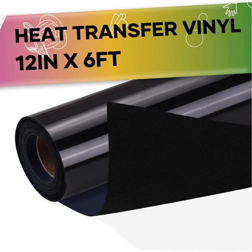 HTVRONT 3D Puff Vinyl Heat Transfer - 10 x 6ft Puff HTV Vinyl Roll for T  Shirts, Black 3D Puff Heat Transfer Vinyl - Easy to Cut & Transfer