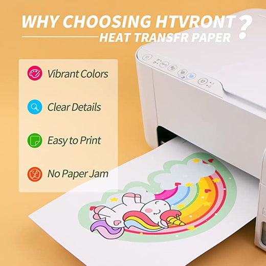 Heat Transfer Paper | Iron on Transfer Paper 8.5" X 11" Pack – HTVRONT